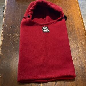 Hot Head vintage fleece balaclava hood — red — large